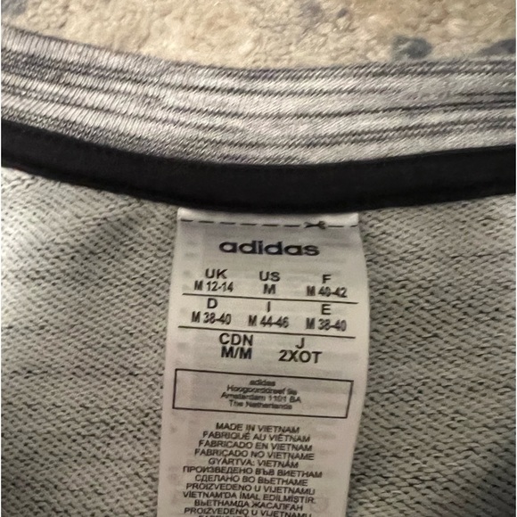 Adidas Crop Top Crew Neck Sweatshirt - Picture 9 of 9